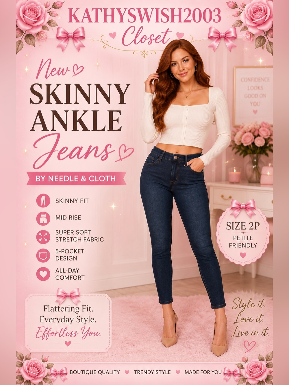 Needle and Cloth Size 2 Skinny Ankle Jeans